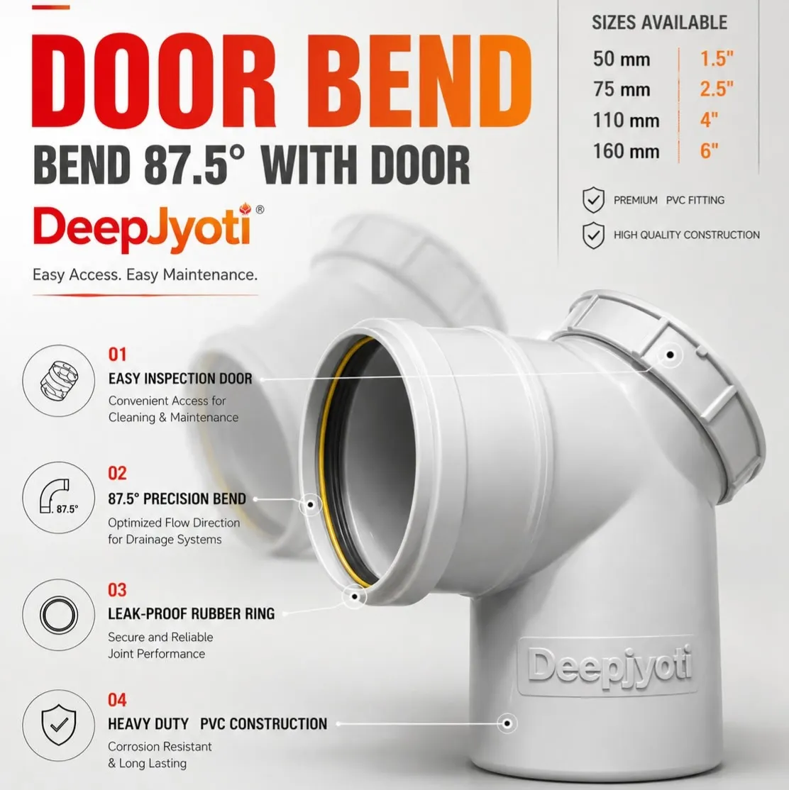 PVC Door Bend DeepJyoti Premium | Durable, Waterproof & Termite Resistant PVC Door Frame Solution in Nepal