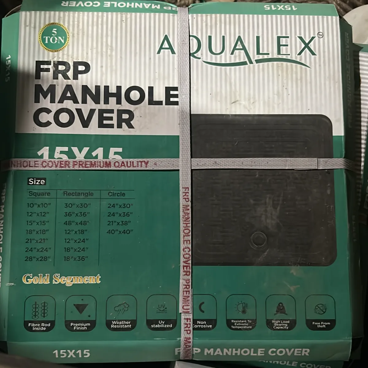 FRP Manhole Cover 15*15 – High Strength, Lightweight, Corrosion-Resistant, Durable Fiberglass Reinforced Plastic Cover